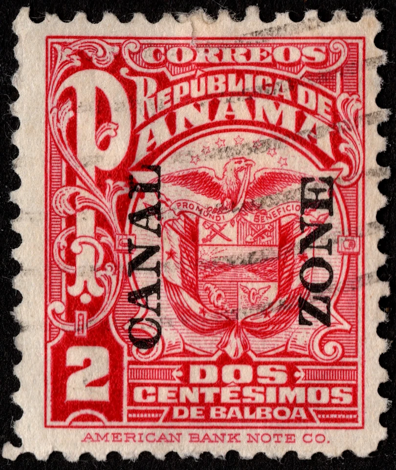 Canal Zone Stamp Scott # 69 Used F-VF with Light Cancel - 2 Cents Coat of Arms - Image 1 of 1