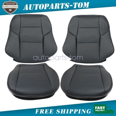 Cubierta de asiento delantera inferior y trasera de cuero negra para Mercedes Benz C230 2005-2007 Foto 1 de 4