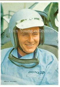 Bruce McLaren. Swiss publicity photo postcard from 1960s - Picture 1 of 2