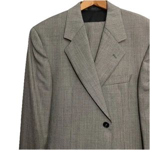 Men's Suit Size 39R Pants 33Wx30L Andrew Fezza Gray Wool & Cashmere Suit - Picture 1 of 16