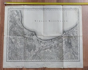 1915. Map Kurland Livland Riga Russland karte. Generalstabes der Armee. Old maps - Picture 1 of 10