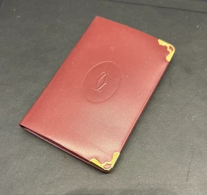 Cartier Must de Cartier Bordeaux Leder Adressbuch 2C Logo aus Japan Box - Bild 1 von 6