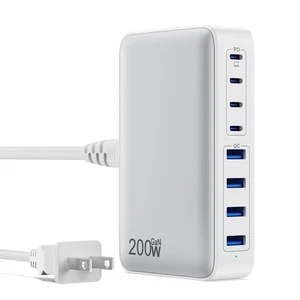 USB C Charger 200W USB C Charger Block,Upgraded GaN III 8-Port Fast Charging ... - Picture 1 of 7