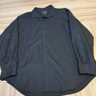 Calvin Klein Dress Shirt Men's Size 19(34/35) Black Slim Fit Long Sleeve - Image 1 of 4
