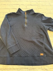 L.L.Bean Damen 2X Plus 1/4 Zip Langarm gesteppt marine Sweatshirt - Bild 1 von 10