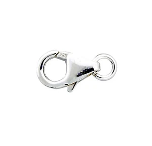 1pc 925 Sterling Silver 7x12mm Lobster Clasps with Ring for DIY Jewelry Making - Picture 1 of 1