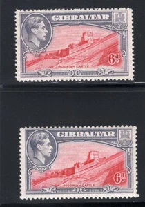 Gibraltar 1939-1951. SC#113a,113b. SG#126,126a. Como nuevo, ligeramente con bisagras, FVF - Imagen 1 de 2