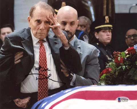 BOB DOLE SIGNED AUTOGRAPHED 8x10 PHOTO PRESIDENTIAL CANDIDATE KANSAS BECKETT BAS Cover