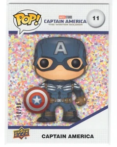 Captain America #11 Confetti /99 2023 Upper Deck Funko card Marvel Infinity Saga - Picture 1 of 2