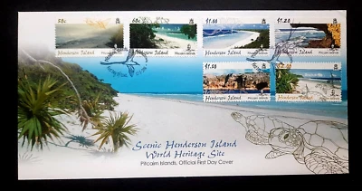Pitcairn - "TURTLES ~ SCENIC HENDERSON ISLAND ~ WORLD HERITAGE SITE" FDC 2006 - Image 1 of 4