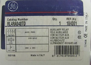 GE GENERAL ELECTRIC RL4RA040TD 24V Auxiliary Relay Contactor   - Picture 1 of 4