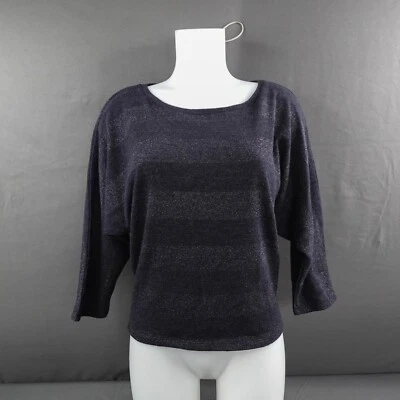 Suéter Joe Fresh para Mujer Pequeño Azul Tejido Metálico Minimalista Softgirl Loungecore Foto 1 de 4