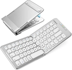 Inateck Clavier Pliable Bluetooth QWERTZ,Mini Portable avec 3 Bluetooth, Tablette - Photo 1/8