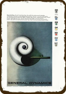 1956 Nitsche Art & GENERAL DYNAMICS Vintage-Look DECORATIVE REPLICA METAL SIGN - Picture 1 of 1