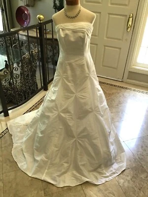 Destiny Vestido de Novia Vestido de Novia Tafetán Blanco 8 Nuevo con Etiqueta Foto 1 de 4