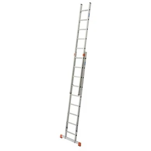 Krause Monto-Fabilo Alu Schiebeleiter Anlegeleiter 2 x 9 Tritte L 440 cm 2-tlg. - Bild 1 von 4