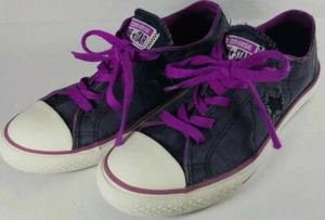 CONVERSE ONE STAR Shoes Purple/Black Lace Up Sneakers Size 4 - Picture 1 of 10