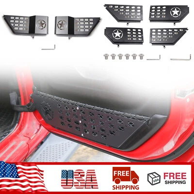 4PCS Black Door Storage Pockets Organizer Box For Jeep Wrangler JL 2018+ 4Door Foto 1 de 4