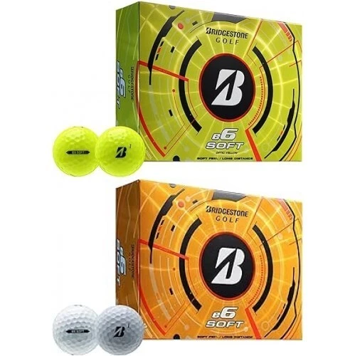 Bridgestone E6 Soft Golfbälle 1 x Dutzend Modell 2025 weiß oder gelb