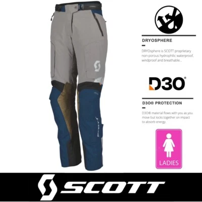 Ladies Adventure Motorcycle Trousers Scott Dual Raid Breathable ADV Pant - Small - Image 1 of 4
