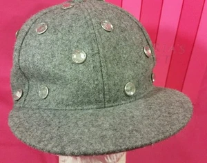 Victorias Secret Hat Cap Wool Pink Gray Bling Rhinestone Collector Snap Back Y2K - Picture 1 of 6