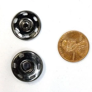 Nuovi chiusure a scatto da cucire misura:19 mm confezione da 144 set, colore: metallo pistola - Foto 1 di 2