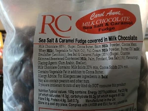 Carol Anne Milk Chocolate Sea Salt and Caramel Fudge 500g Bag - Imagen 1 de 22
