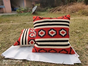 Handwoven Navajo Pillow cover Pair Native American style Size 20"x20" Free ship - Picture 1 of 12