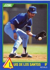 Luis De Los Santos 1989 Score Rising Stars Baseball card #52 Kansas City Royals