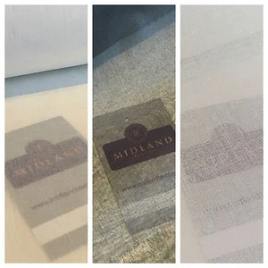 100% Cotton Organdie stiff lightweight fabric used for curtain & lining 43" M689 - Picture 1 of 91