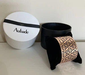 AUBADE Rose Gold Cuff Lace Bracelet - Adjustable *NEW in Box* - Picture 1 of 4