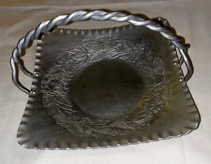 BANDEJA DE SERVIR DE ALUMINIO APERITIVO EVERLAST DE MEDIADOS DE SIGLO DE COLECCIÓN DISEÑO FLORAL - Imagen 1 de 6