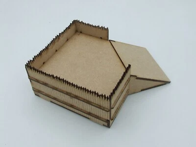 IMPERIAL-MODELLBAU Palisadenwall Eckstellung, Maßstab - 1:72 - Lasercut-Bausatz