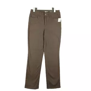 NWT $49 Style&Co Tummy Control Jeans Hi-Rise Straight Leg Size 4S Olive Green - Picture 1 of 11