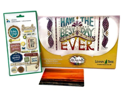 Leanin’ Tree Card Assortment Have Best Day Ever w/ Custom Postcard and Sticker  - Image 1 of 4