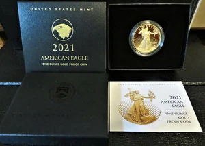 2021 W $50 1 Oz GOLD AMERICAN EAGLE PROOF *Type 2-IN STOCK-Ships Priority Mail - Picture 1 of 3