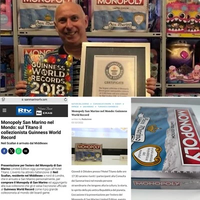 🥇RARO 5000 PZ AL MONDO LIMITED EDITION MONOPOLY SAN MARINO GUINNESS WORD RECORD - Bild 1 von 4