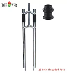 CDH 1" Threaded Triple Tree Non Suspension Bike Fork 26"&Headset fit 26x3.5 Tire - Picture 1 of 13