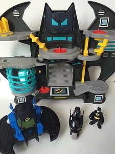 Batman Imaginext Batcave Spielset Batwing Flugzeug Figur Motorrad Superheld Lot - Bild 1 von 10