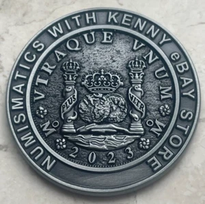 Numismática 2023 con Kenny Classic Coin Series Pilar Dólar Publicidad Medalla - Imagen 1 de 2