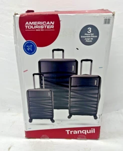 American Tourister Tranquil Hardside 3-Piece 28" 24" 20" Luggage Set in Black - Picture 1 of 23