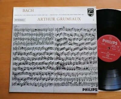 SAL 3473 Arthur Grumiaux Bach Sonata Partita no. 2 NEAR MINT Philips Stereo LP - Image 1 of 4