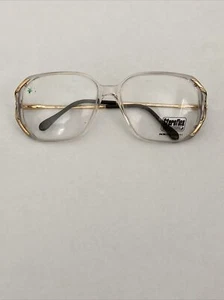 VTG New Italian Luxottica Sferoflex Smoke Grey & Gold Diva Eyeglass Flex Frames - Picture 1 of 10