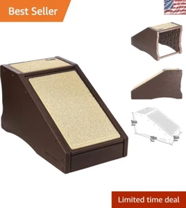 Chocolate Pet Steps & Ramp- No Tool Assembly for Easy Pet Access - 28 x 16 x 16 - Picture 1 of 8