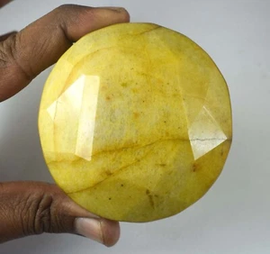 1777 Kt Natürlicher Brasilianischer Gelber Beryll Rund 74 x 73 mm Edelstein Stoßstange Angebot - Bild 1 von 10