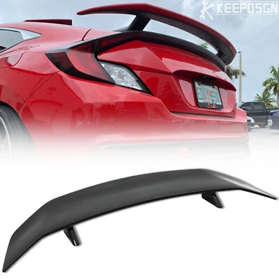 Alerón trasero de 46" para Honda Civic SI cupé Racing GT ala negro brillante Foto 1 de 4