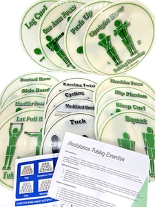 Exercise Hot Spots Discs 16pc Circuit Station - 12 Resistance Bands 4 Core - Picture 1 of 6