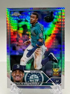 2023 Topps Chrome Julio Rodriguez Prism Refractor #200 Seattle Mariners - Picture 1 of 2