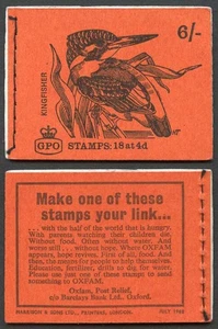 SGQP39 6/- Eisvogelheft vom Juli 1968 - Bild 1 von 1