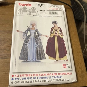 Burda Costume Pattern 2447 Ms Court Rococo~Marie Antoinette Dress/Gown Sz 10-26 - Picture 1 of 2